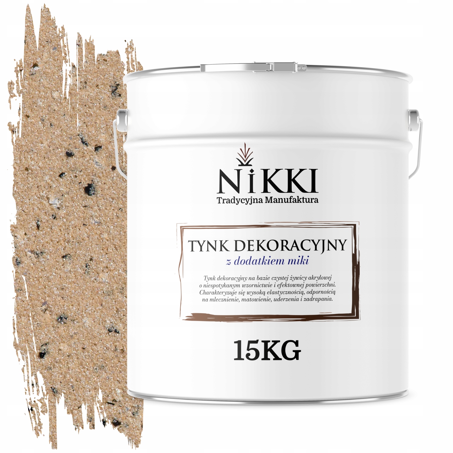 Dekoratívna Vnútorná Omietka 15 Kg Béžová S Čiernou A Striebornou Sľudou D813