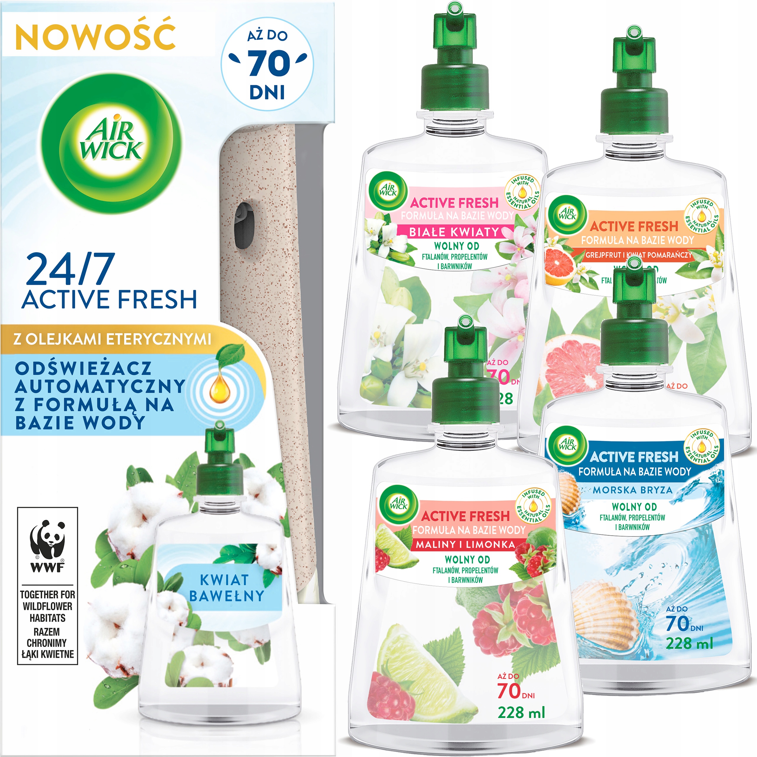 

Air Wick Active Fresh Komplet Zestaw 4x Wkład