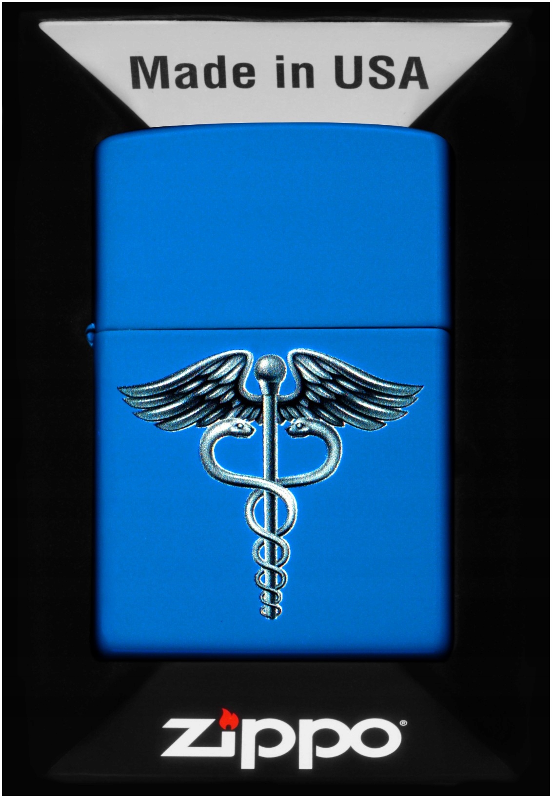 Zapalovač Zippo Caduecus Symbol Design 60007387 Větruodolný benzínový