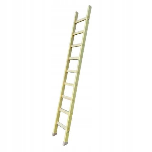 Žebřík dřevěný opěrný, 9 příček, 2,95 m, Enpro