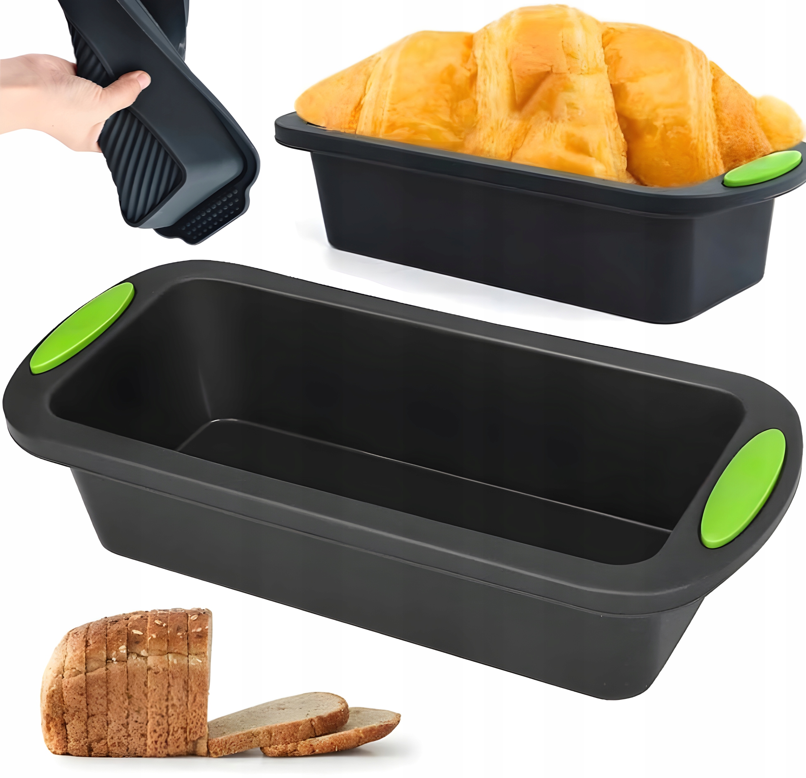 DUŻA SILIKONOWA FORMA DO PIECZENIA CHLEBA PASZTETU CIAST KEKSÓWKA NON-STICK