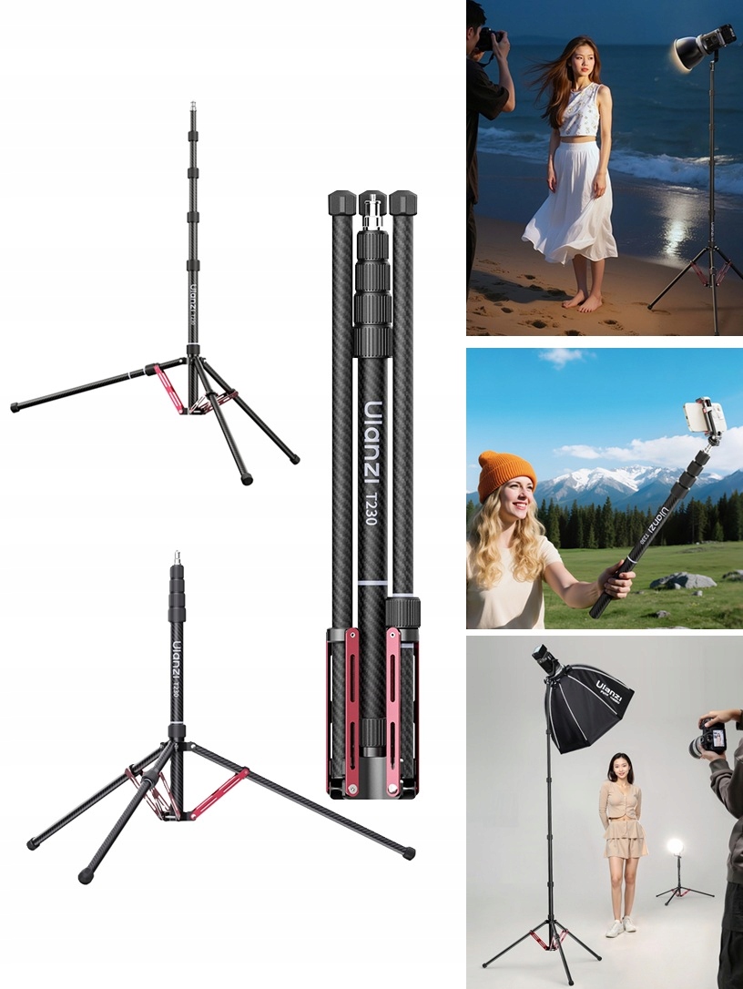 Stojan Študijný Studio osvetľovací Monopod 2,3 m 5 kg Ulanzi T230