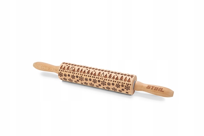 Dřevěný Váleček Na Těsto S Vánočním Motivem Ornament Stihl