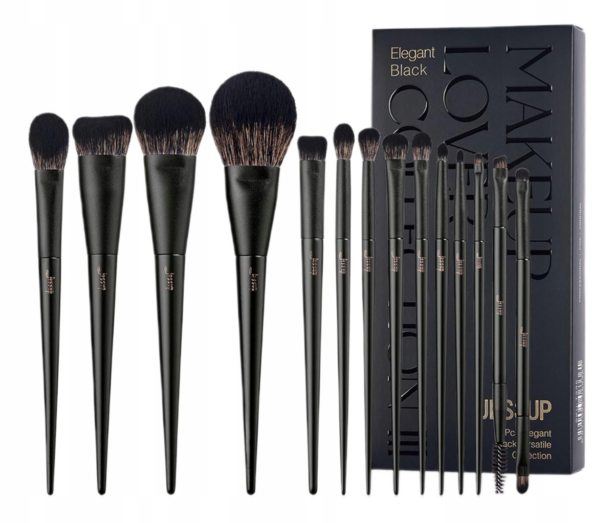 Jessup Matte Black Versatile Brush Sada štětců na líčení t336 14ks