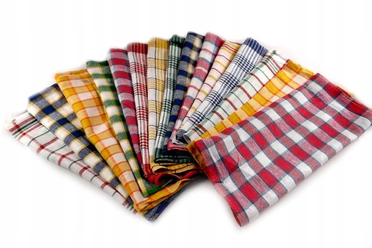KOMPLET 12 szt ŚCIERKA KUCHENNA RĘCZNIK ŚCIERECZKI ZESTAW MIX KOLOR