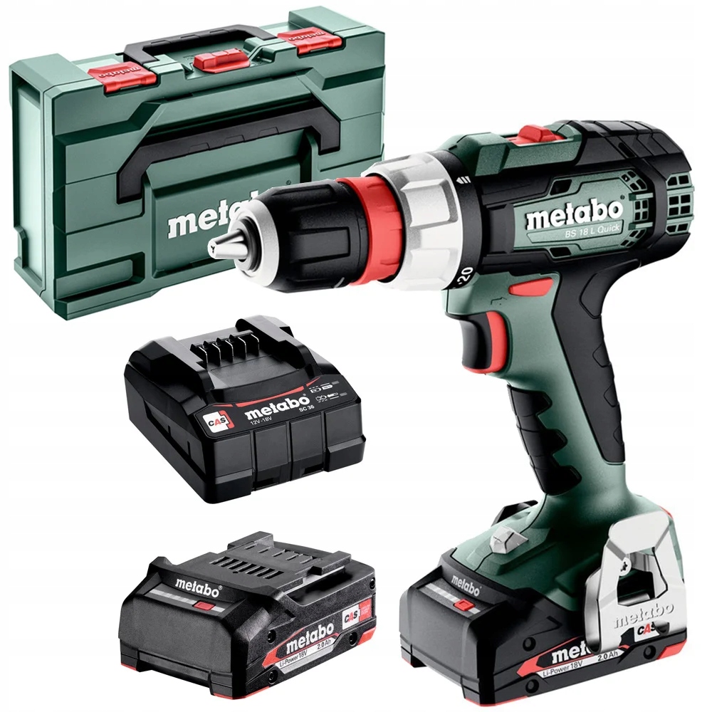 Šroubovák 18V 60/26 Nm 2x2.0 Ah Bs 18 L Quick metaBOX Metabo