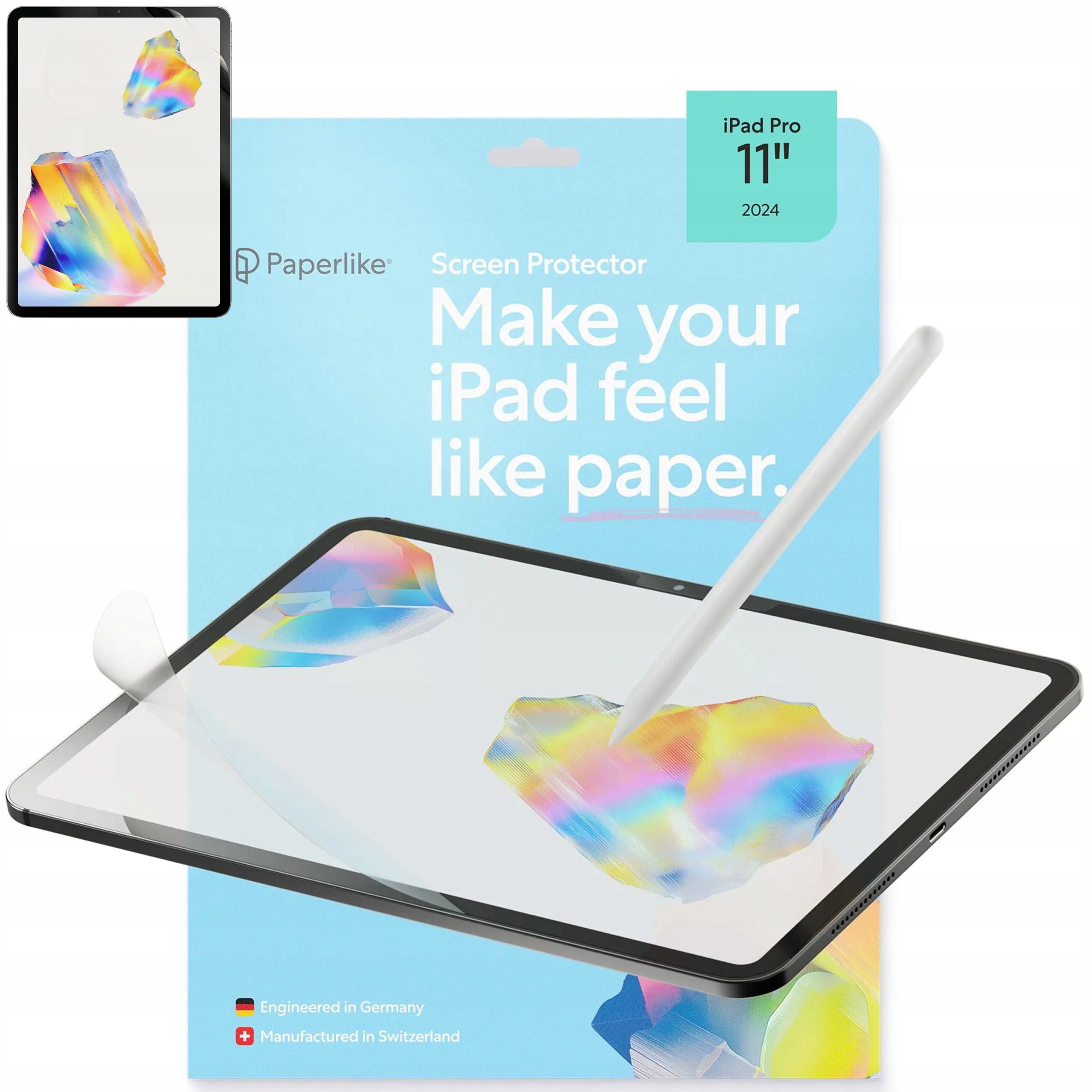 Paperlike 3 Fólie na displej pro iPad Pro 11" M5 2025 M4 2024 jako papír