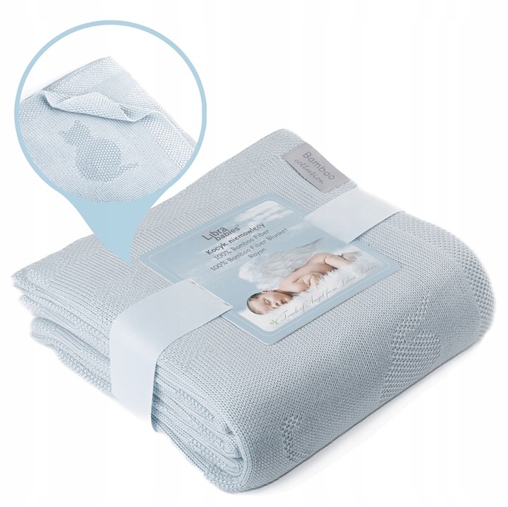 KOCYK 100% BAMBUS ANTYBAKTERYJNY DZIANY 100X80