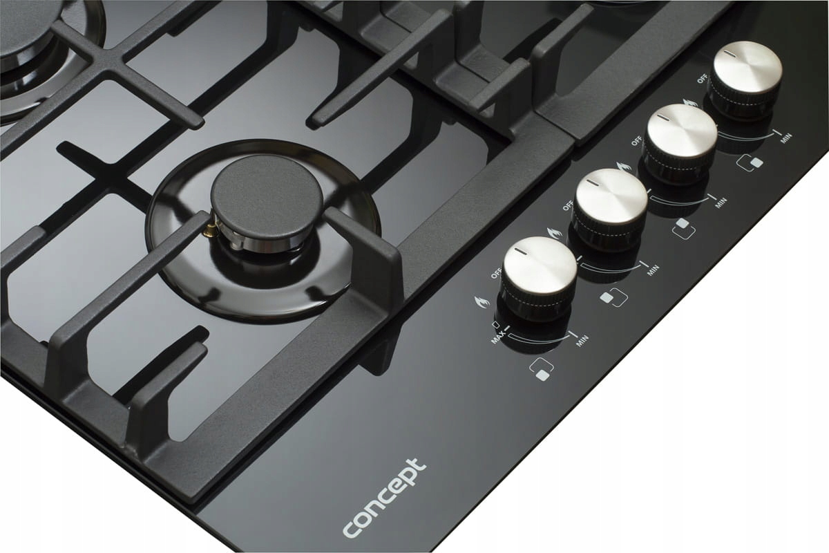 Plynová varná deska Concept PDV7060, 4 pl., 59 cm, černá