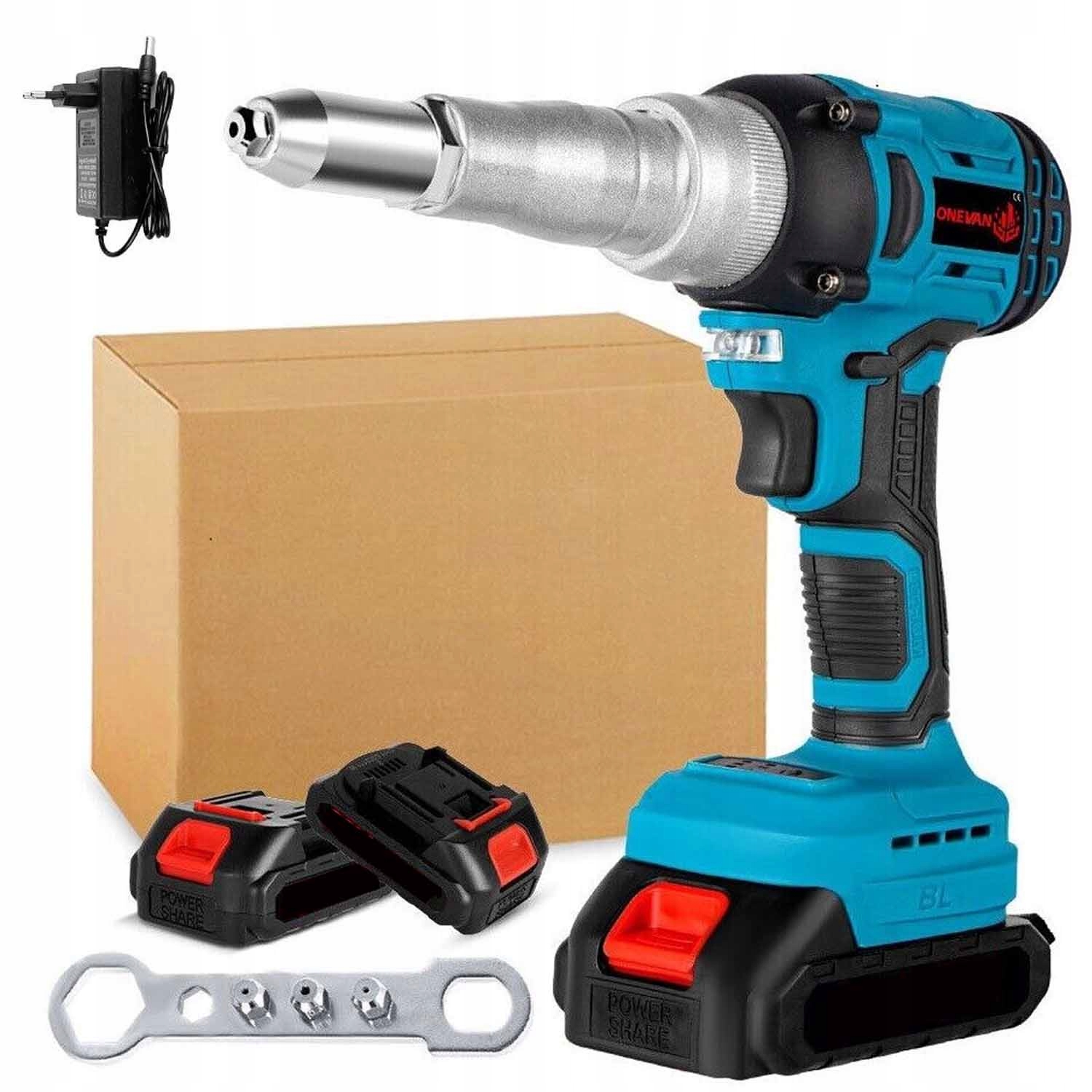 Sada adaptérů pro elektrickou nýtovací pistoli 18V +2x1,5Ah Aku