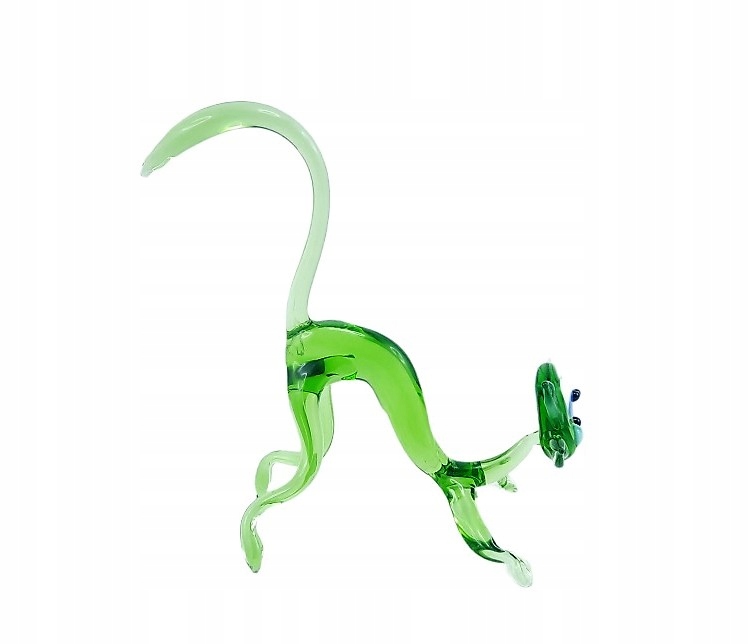 PIĘKNA SZKLANA,DUŻA FIGURKA/ KOT/ KOTEK/RĘKODZIEŁO Producent inna