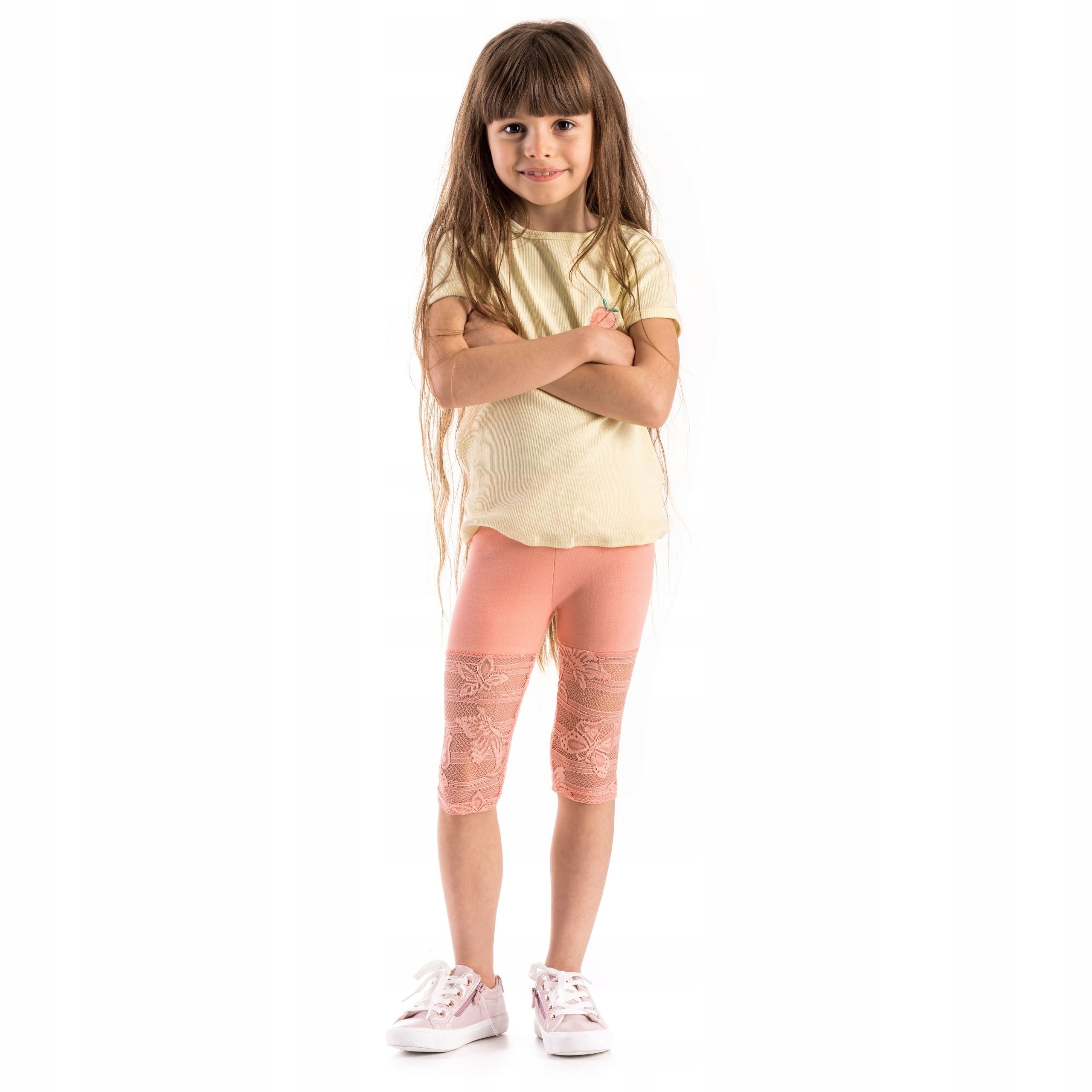 

Dziewczęce Legginsy Rybaczki Z Koronką 134/140