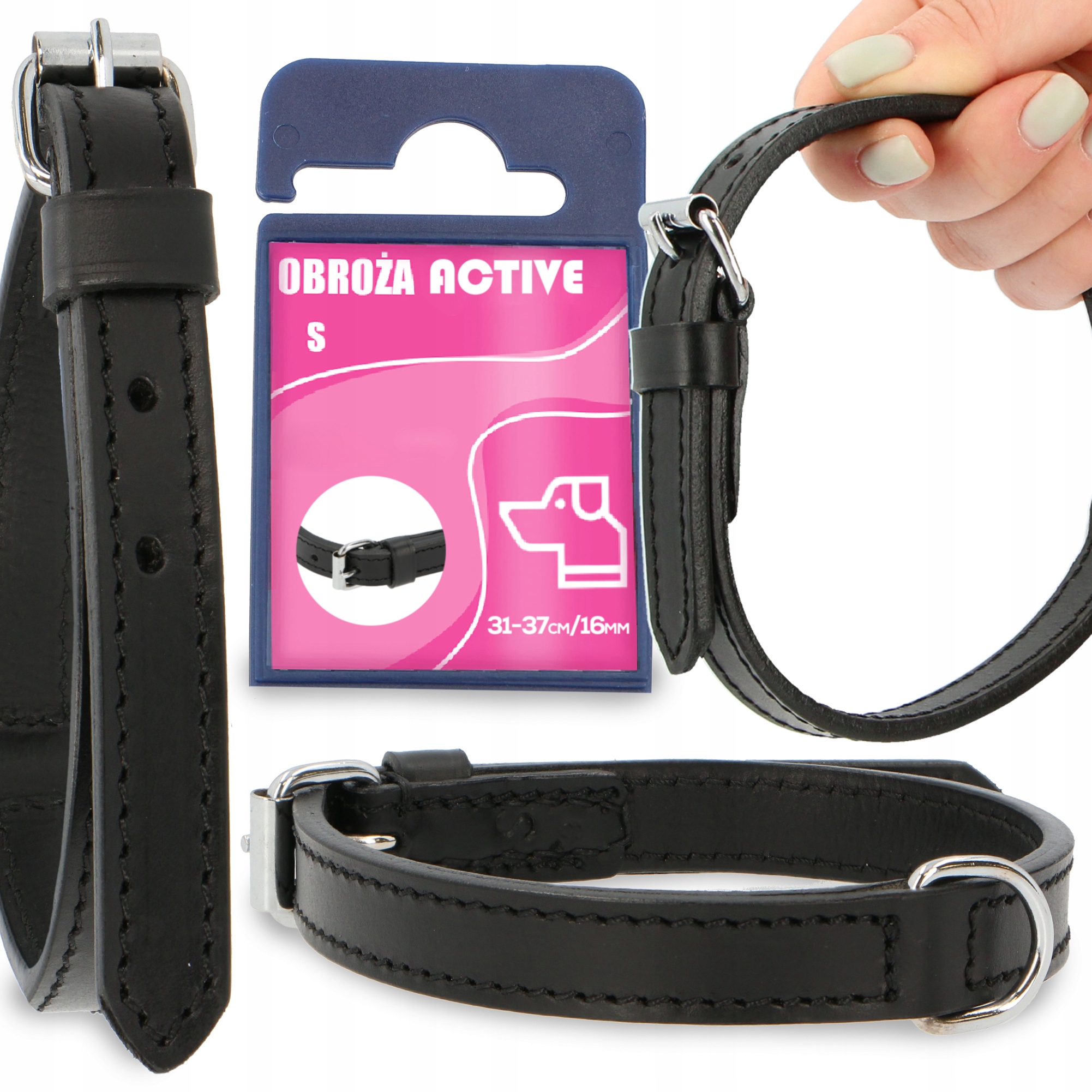 

Skórzana Obroża Mocna Małego Psa Szczeniaka York S