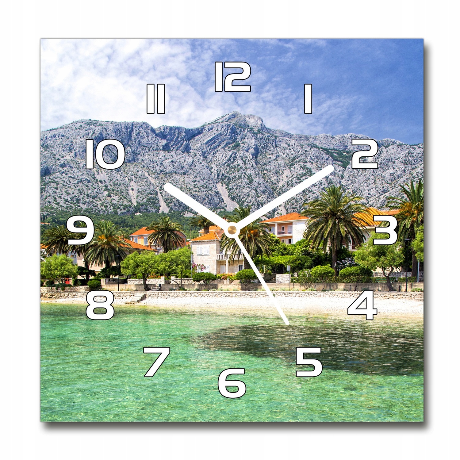

Zegar szklany kwadratowy Plaża w Chorwacji 30x30
