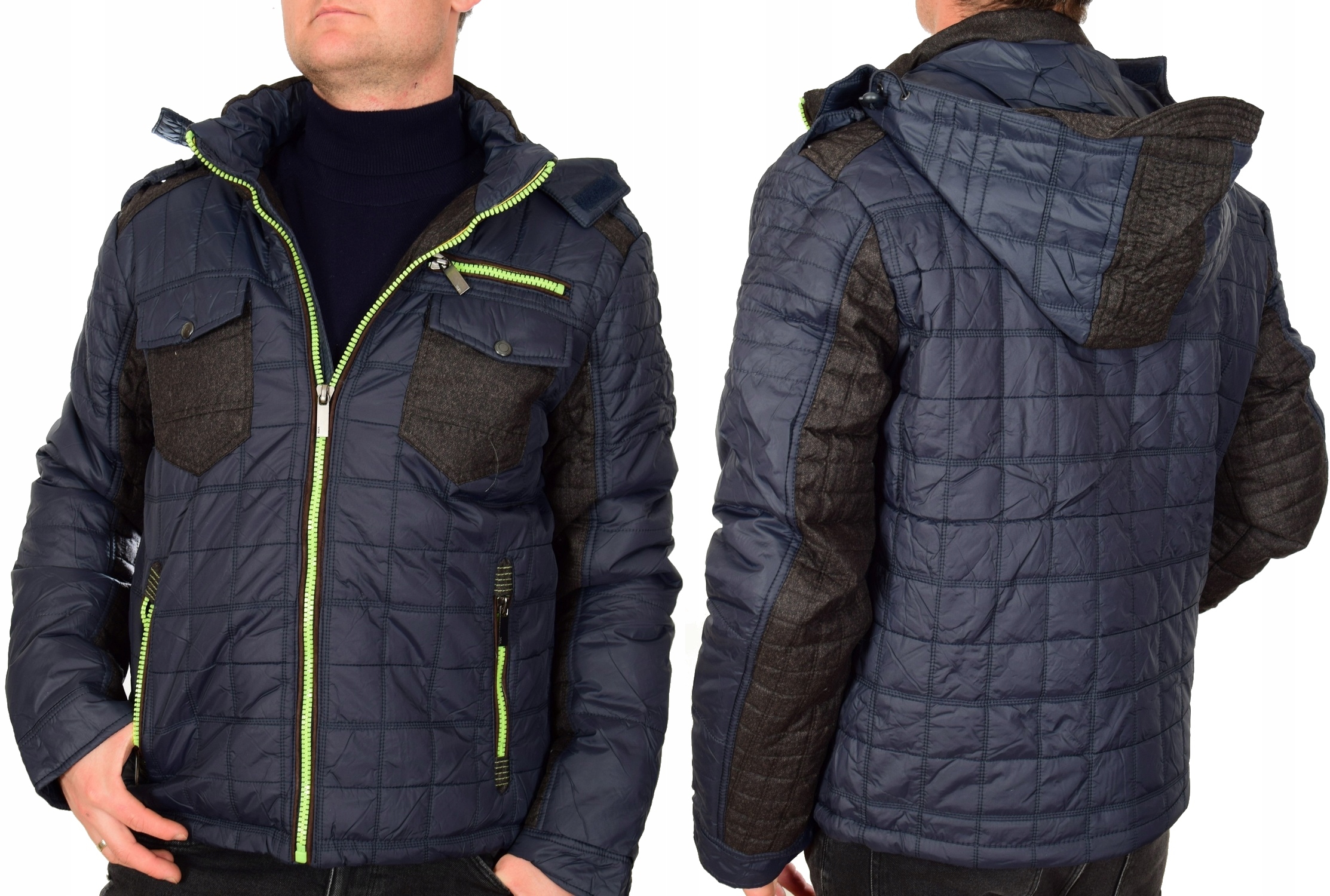 Zimní Bunda Pánská AH55180Z Zateplená Péřová 3XL