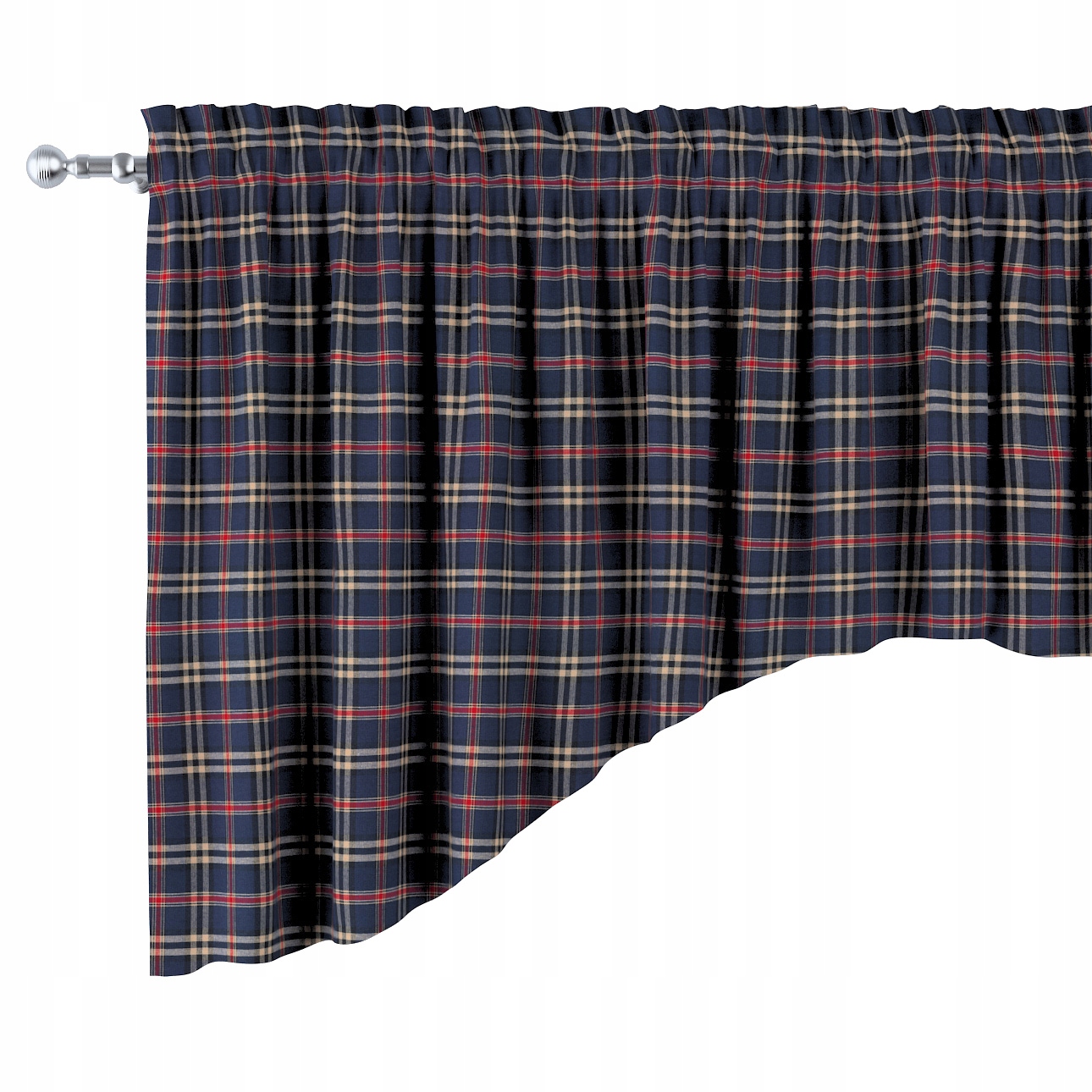 Lambrequin oblúk 200 x 75 cm, modrý