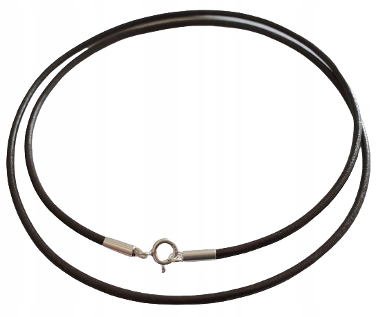 

Rzemień Rzemyk Brązowy Zapięcia Ze Srebra 925 2 MM
