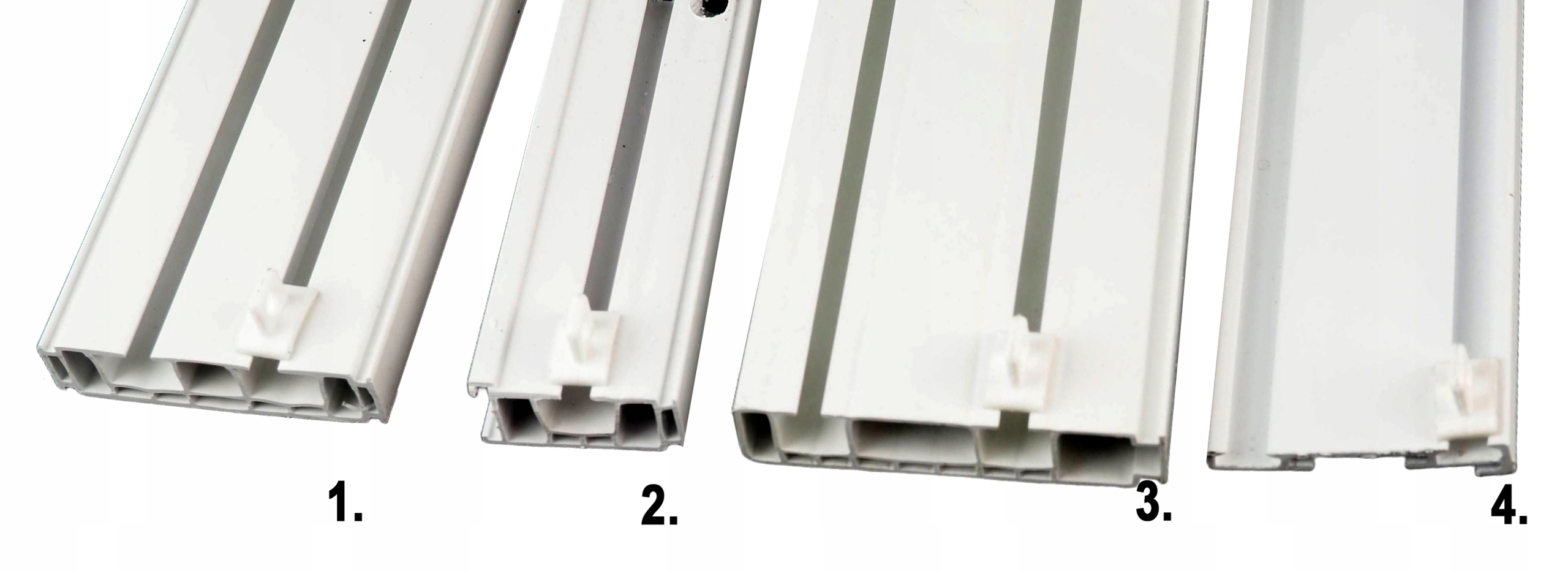 BLOKADA MOTYLKOWA KARNISZA SZYNY PCV STOPER 10SZT Kolor biały