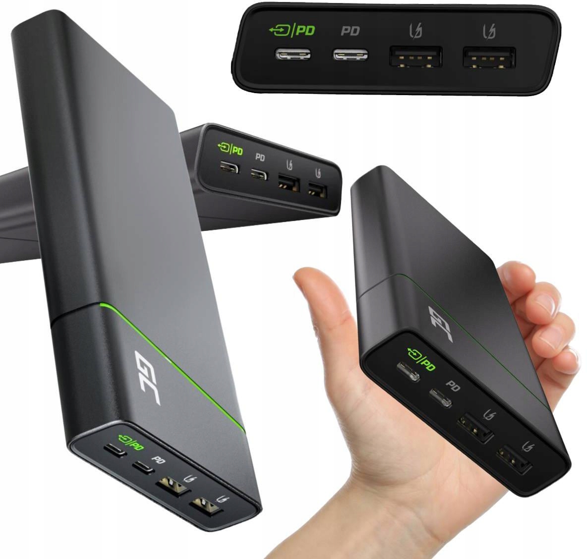 Powerbank Green Cell PowerPlay Ultra 26800 mAh Rychle Nabíjanie 128 W 2x Usb