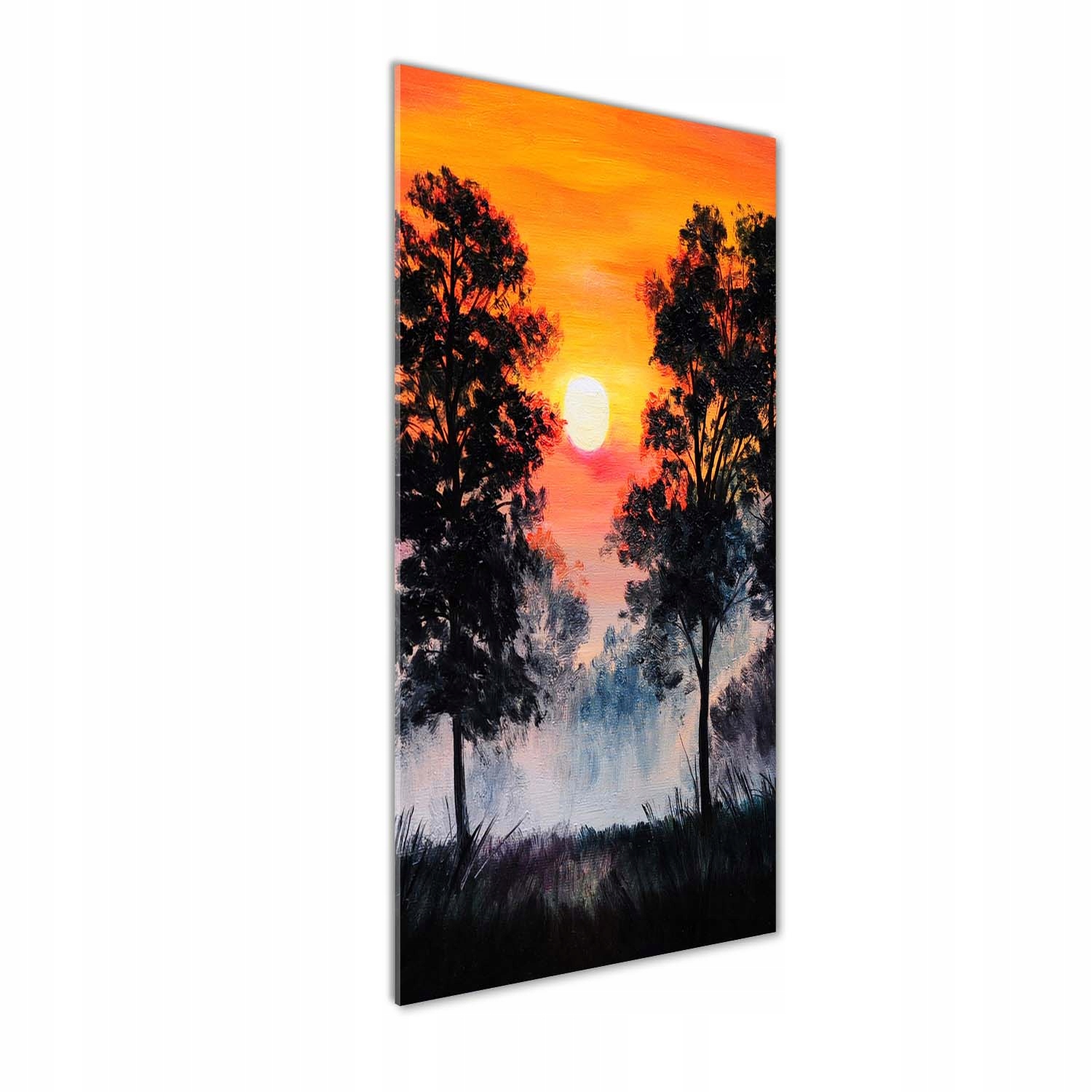 

Foto obraz akrylowy Zachód słońca las 50x125 cm
