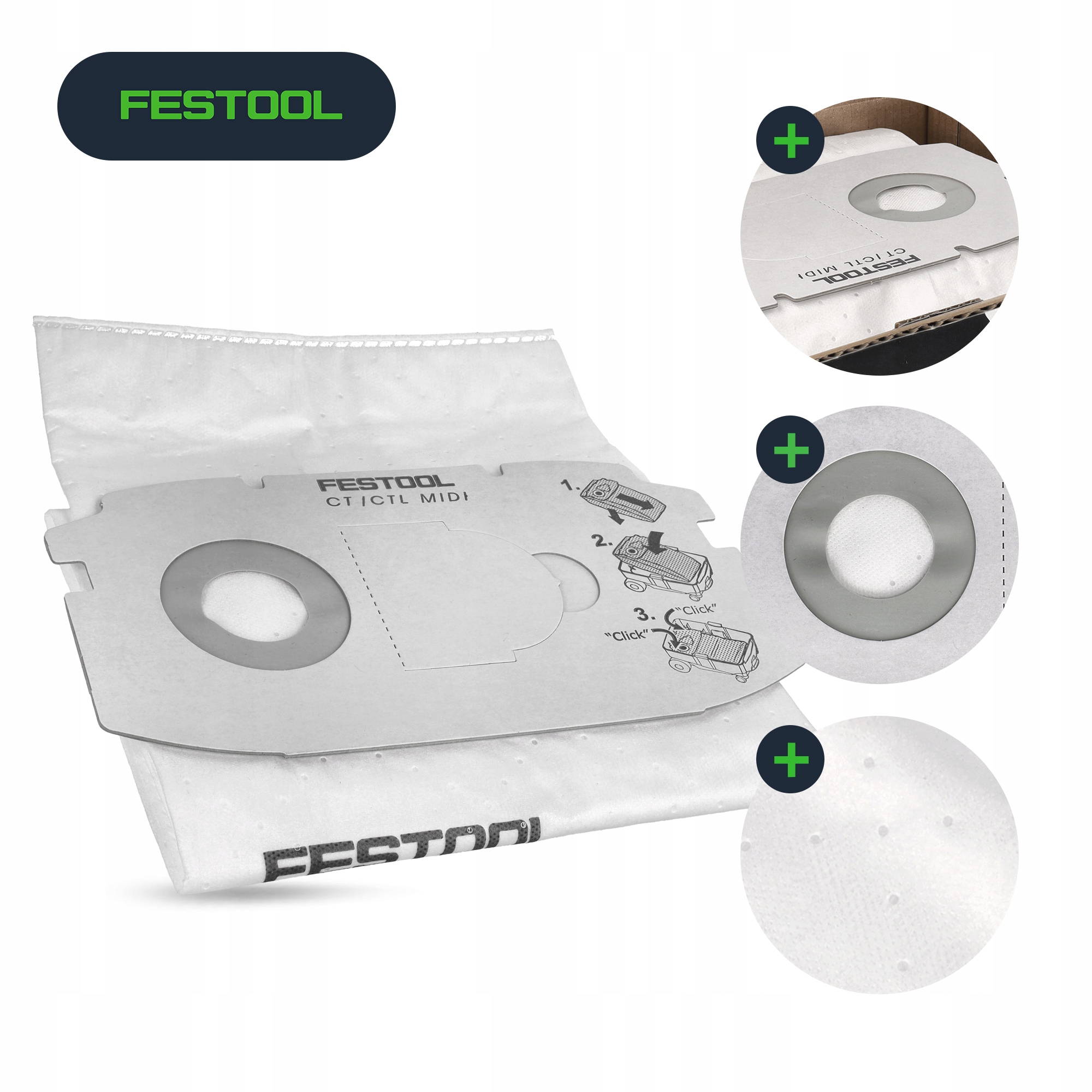 5x Worki Do Odkurzacza FESTOOL CT CTL MIDI MINI SC-FIS-CT 498411 ORYGINAŁ Kod producenta 498411