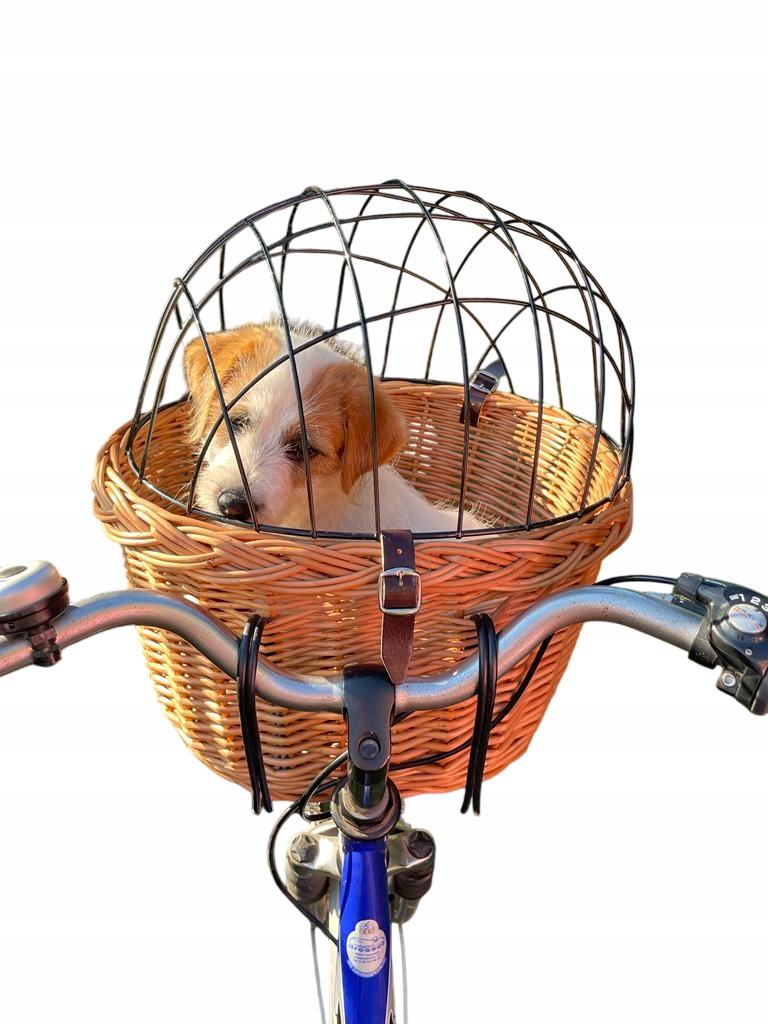Kosz wiklinowy na rower dla Psa-kota do 10kg