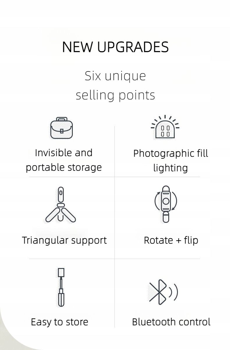 Mobile phone Bluetooth selfie stick bracket handhe Mocowanie regulowany uchwyt