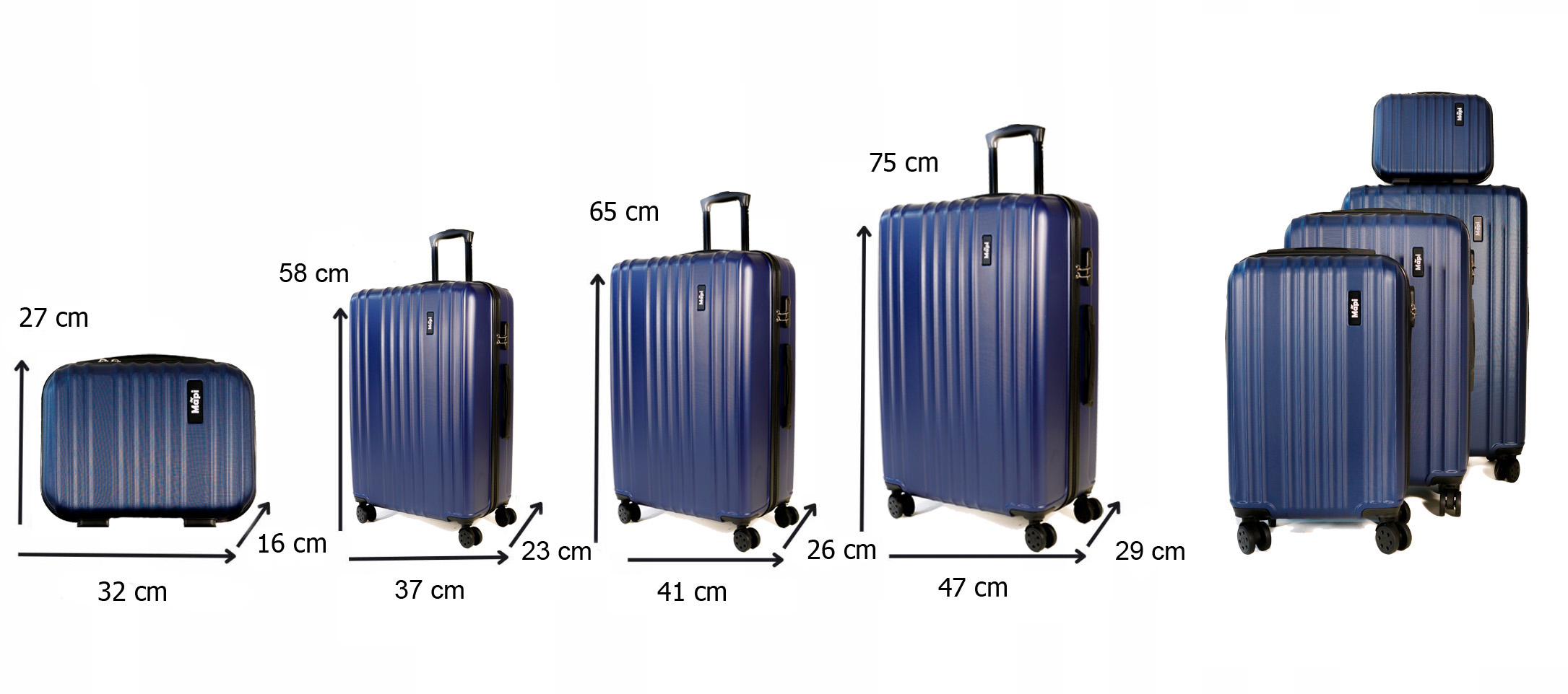 Zestaw Walizka Podróżna Średnia Na Kółkach Kuferek Wysokość 65 cm