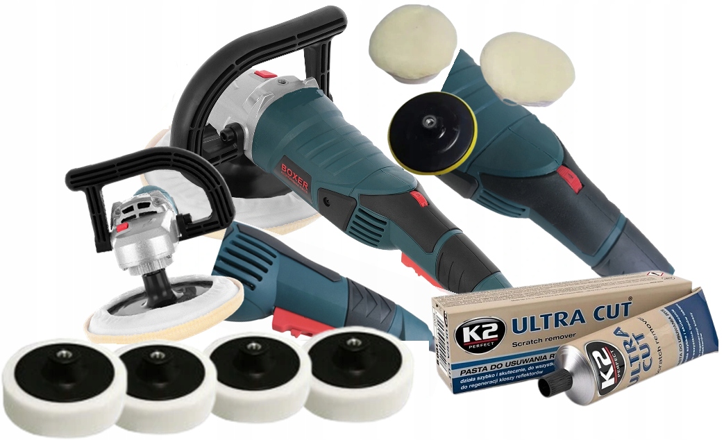 POLERKA SAMOCHODOWA 180MM 2450W+4GĄBKI+PASTA