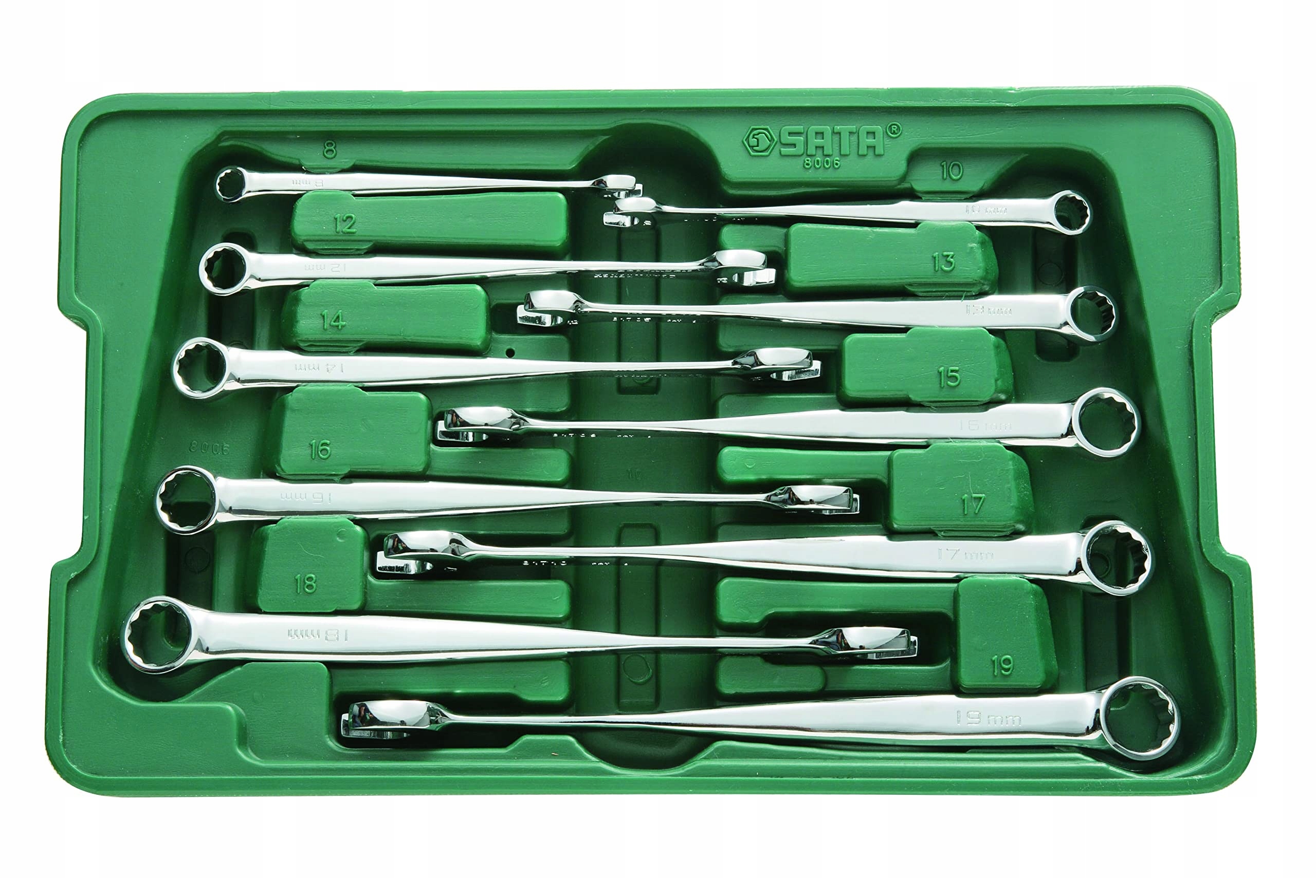 Sada očkoplochých kľúčov Sata ST08006SJ 10-dielna XL 8 mm-19 mm