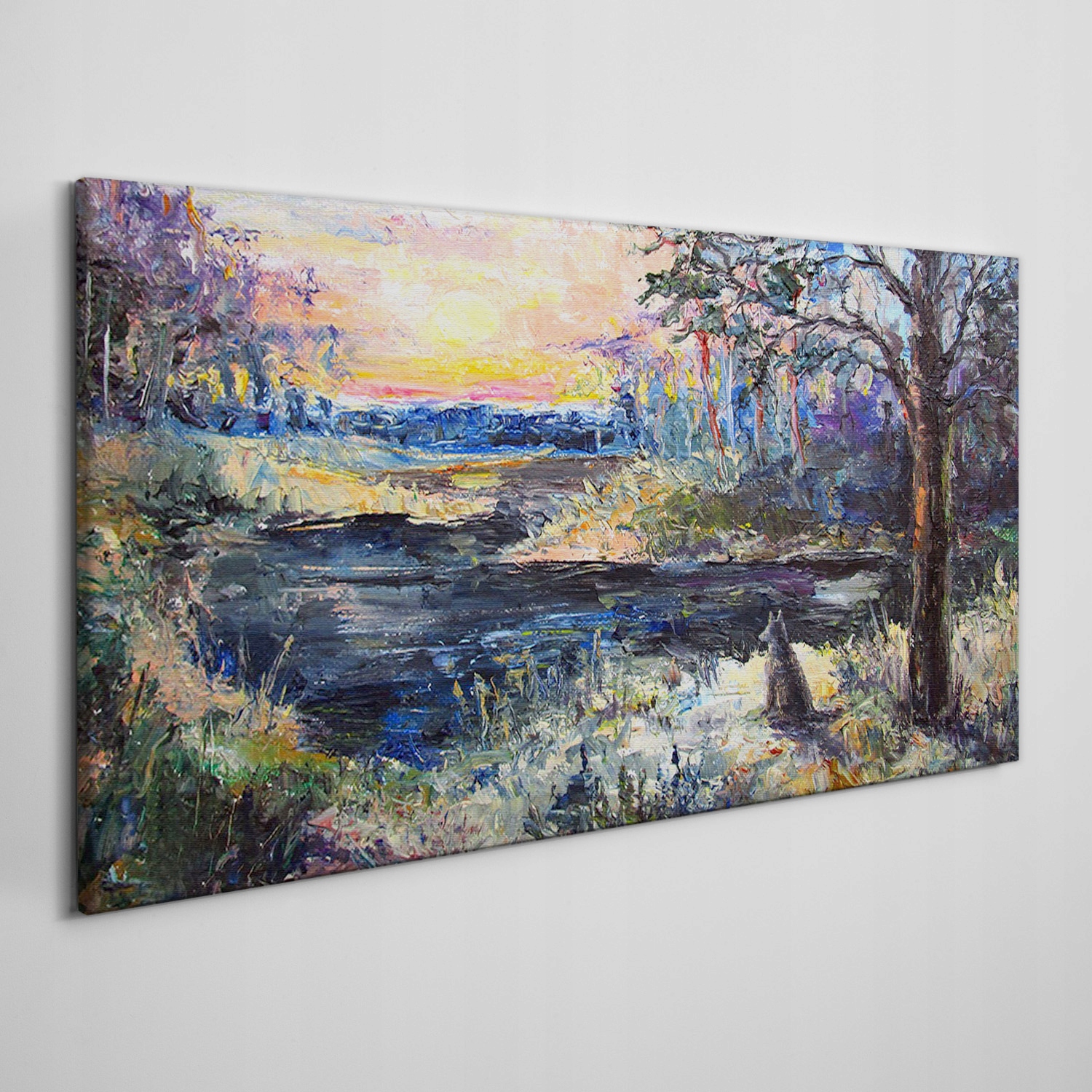 

Obraz na płótnie Las zwierzę zachód słońca 140x70