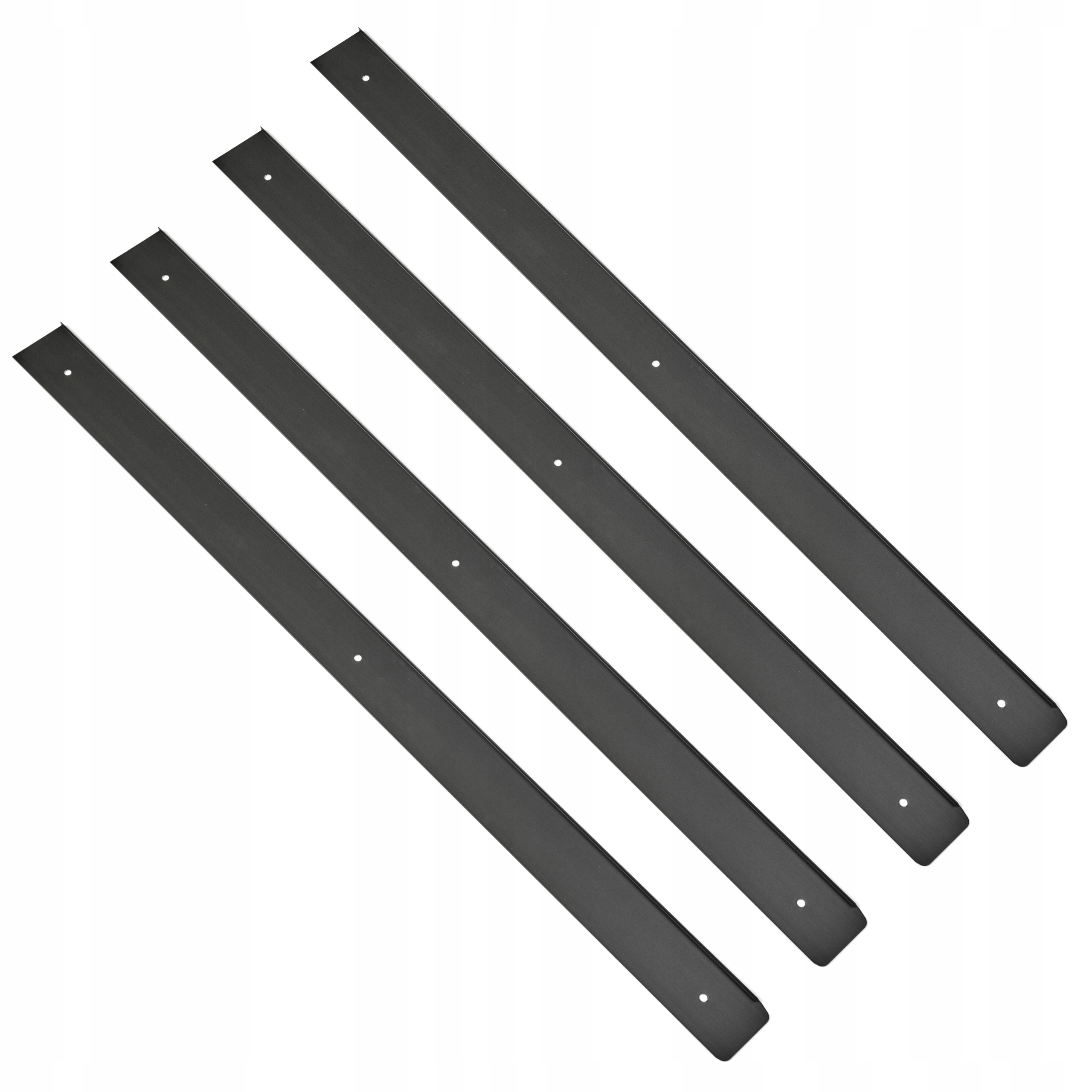 4x Kuchynská Lišta Na Nábytok Bočná K 38 Pravá Čierna