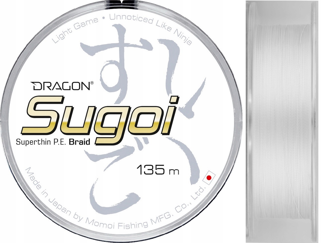 Plecionka Dragon Sugoi Supertin 135m 0,037mm Biała 40-03-303