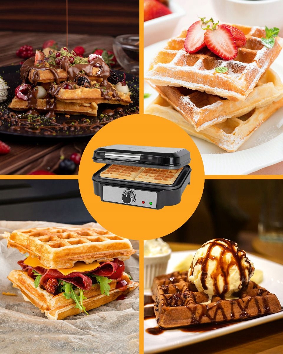 GOFROWNICA 2 DUŻE CHRUPIĄCE GORFY WAFLOWNICA MOCNA Model ProfiCook PC-WA 1240