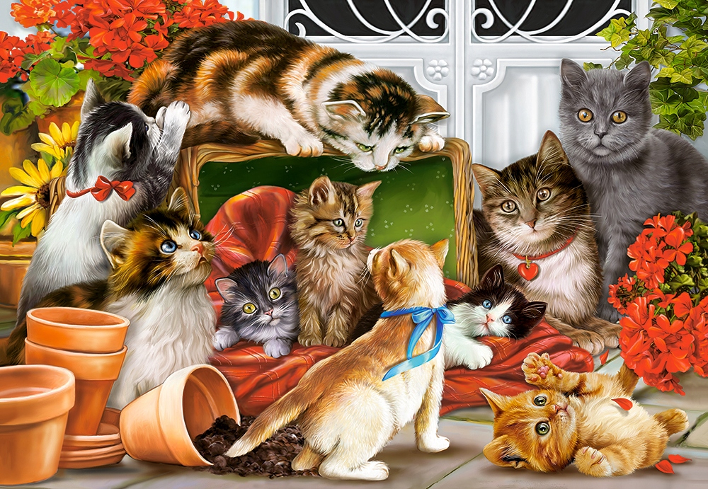 

Puzzle Układanka Zwierzęta Koty Kotki 1500 Castor