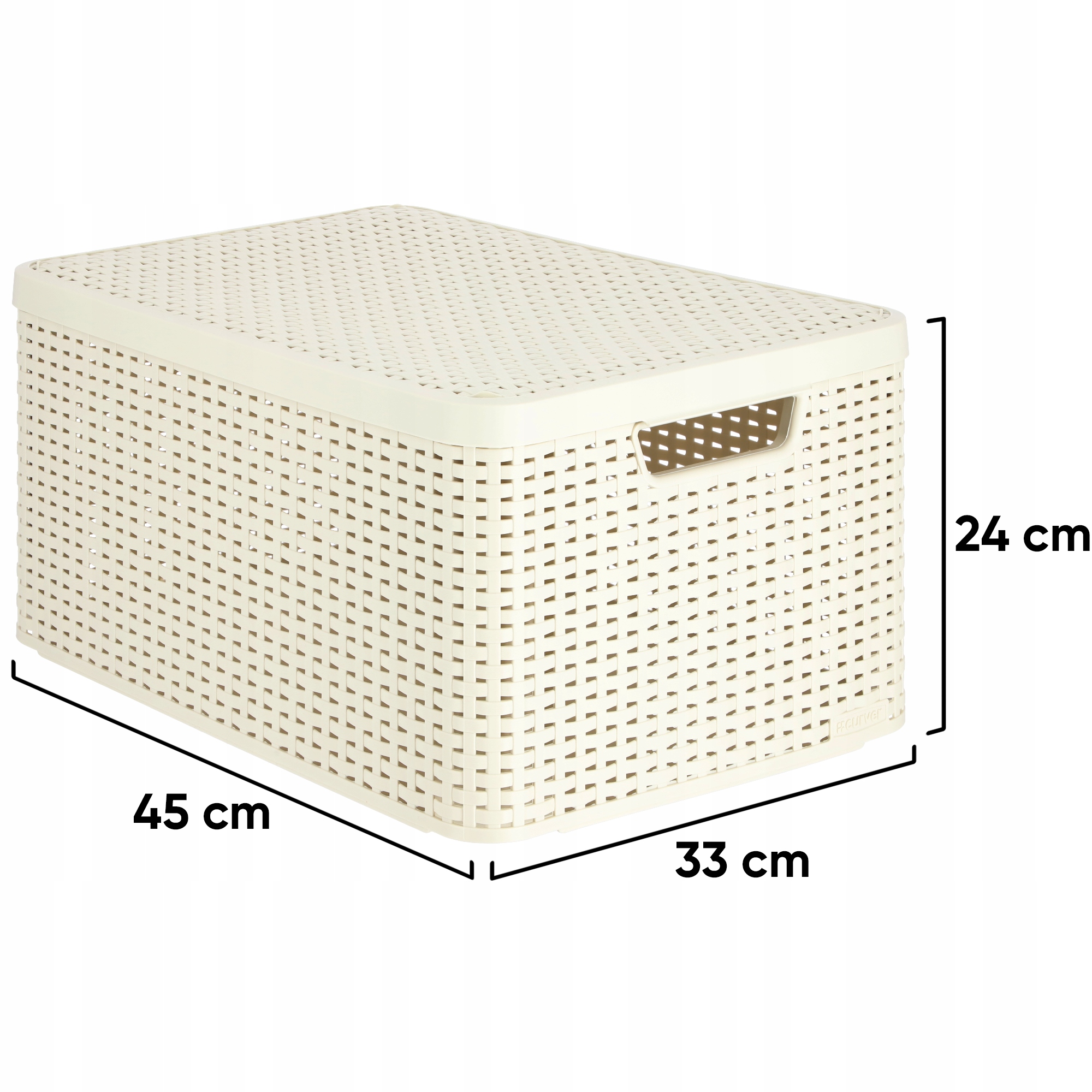 CURVER KOSZYK POJEMNIK Z POKRYWKĄ PRZECHOWYWANIE Marka Curver