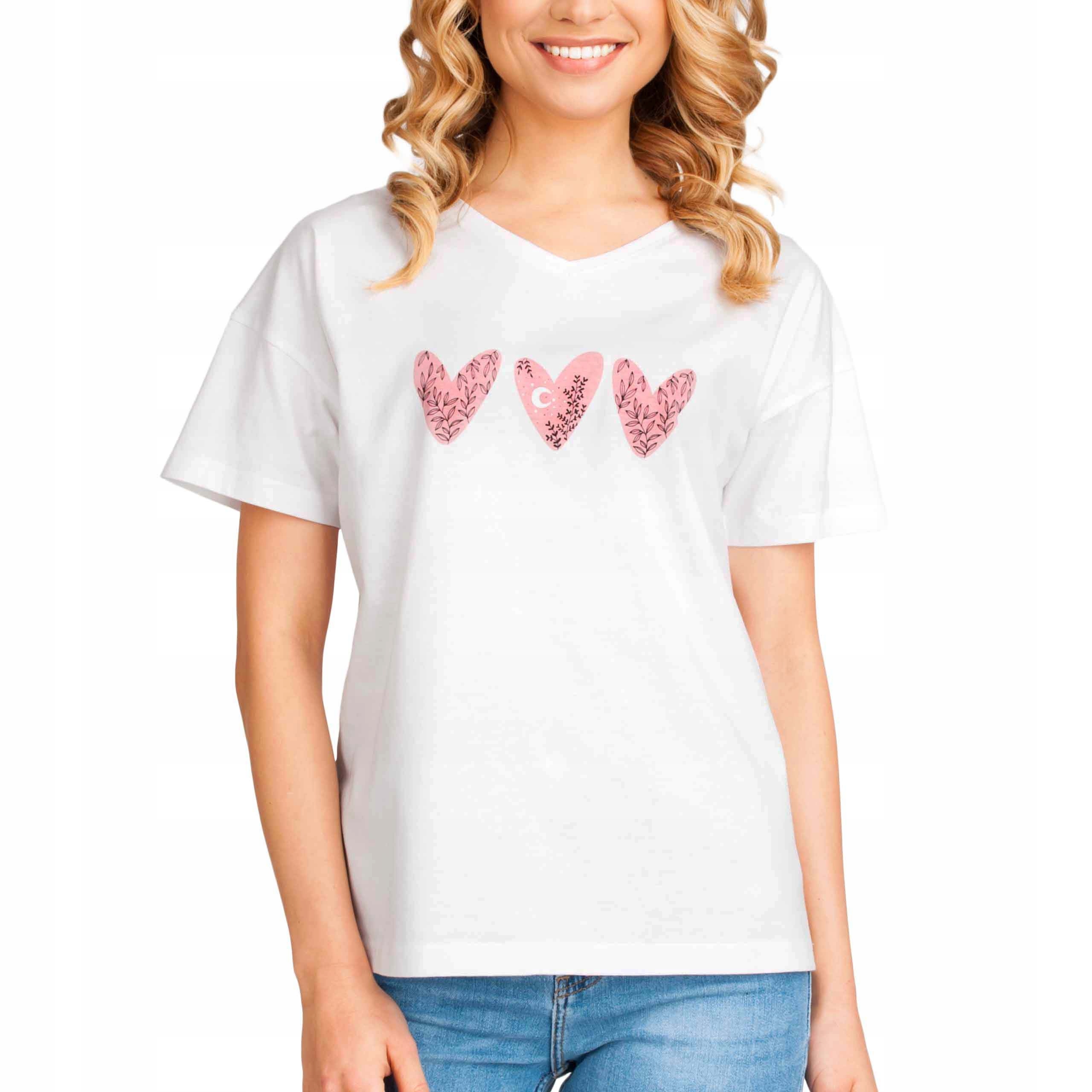 

T-shirt damski Koszulka krótki rękaw Bawełniana M