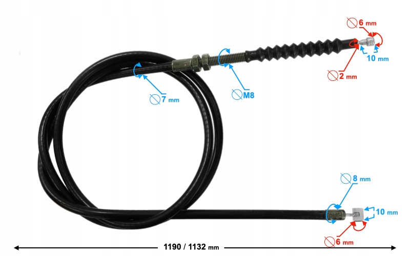LINKA CIĘGNO SPRZĘGŁA CROSS 4T 119cm DB-250 MZK BARTON MIKILON Producent Moretti