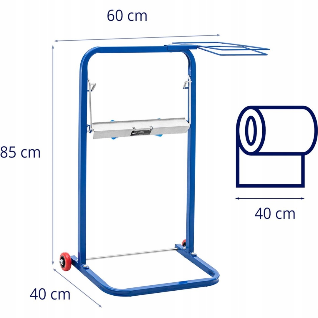 STOJAK PODAJNIK NA CZYŚCIWO PRZEMYSŁOWE Z UCHWYTEM Szerokość produktu 40 cm