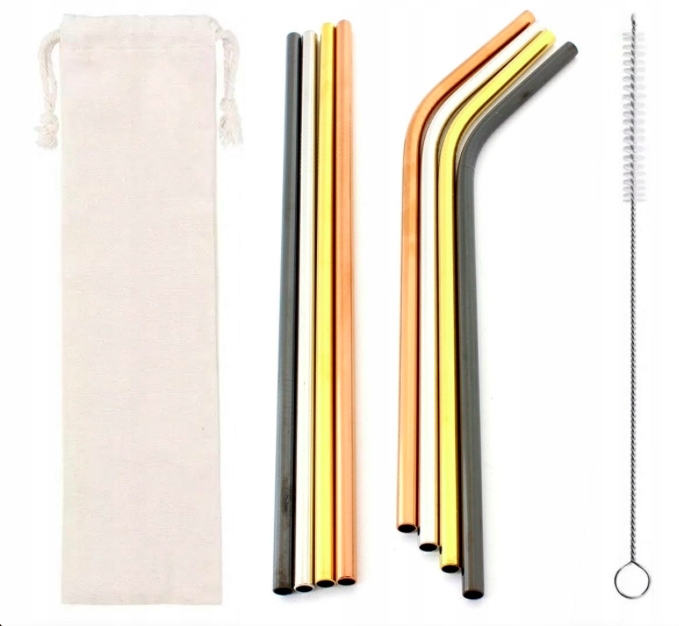 Słomki metal Rozz 10 szt.