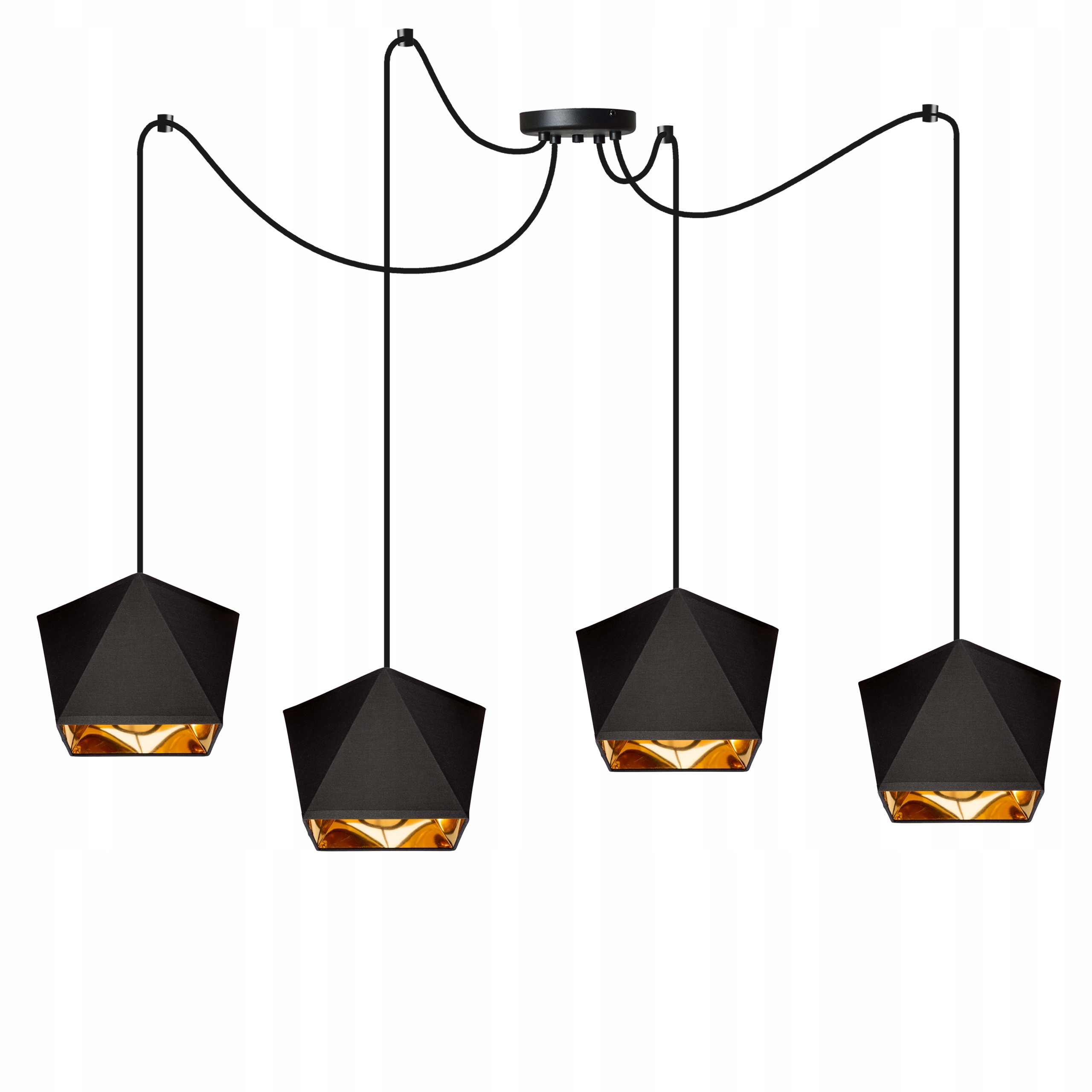 

Lampa Wisząca Sufitowa Żyrandol Loft Złoty Pająk