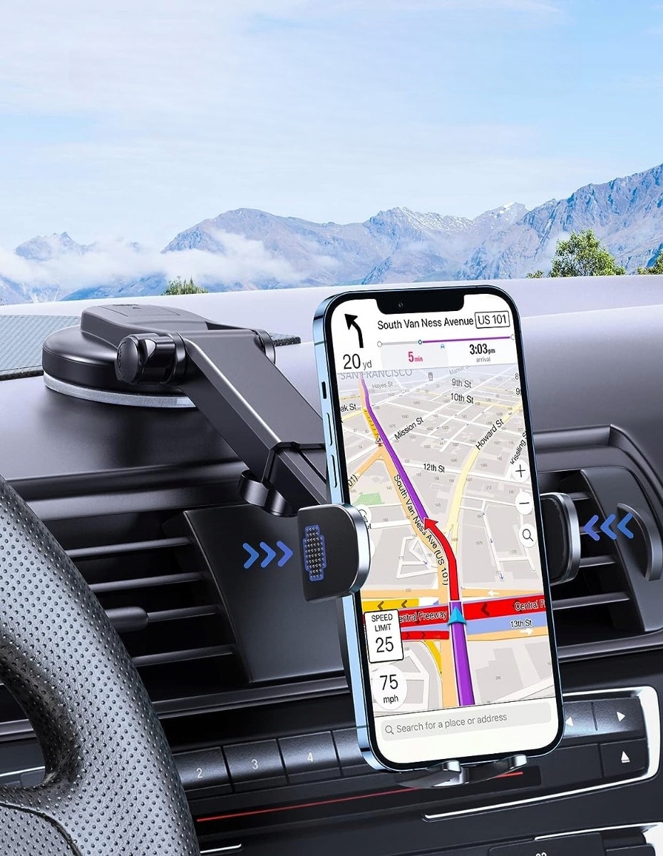 UCHWYT SAMOCHODOWY NA TELEFON SZYBĘ KOKPIT REGULACJA DŁUGOŚĆ OBROTOWY Waga produktu z opakowaniem jednostkowym 0.15 kg