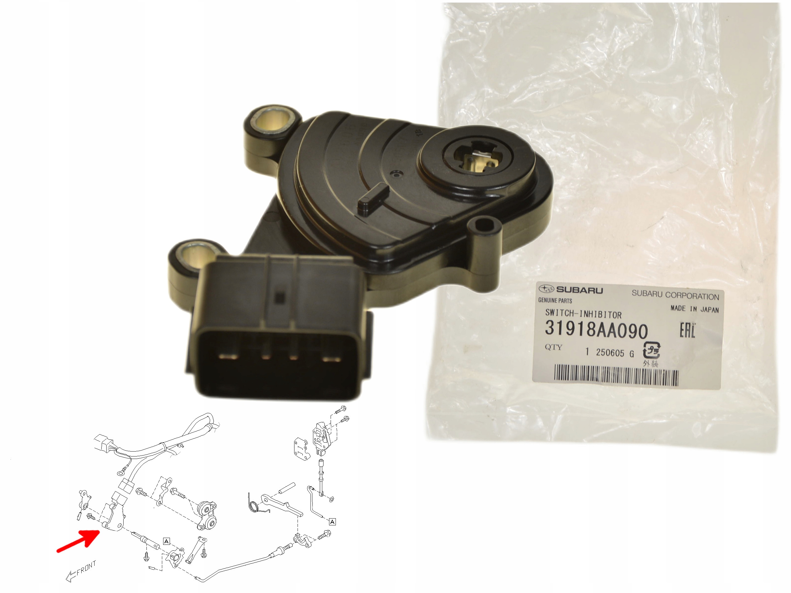 Snímač Polohy Voliče Převodovky 31918AA090 Oe Subaru Forester