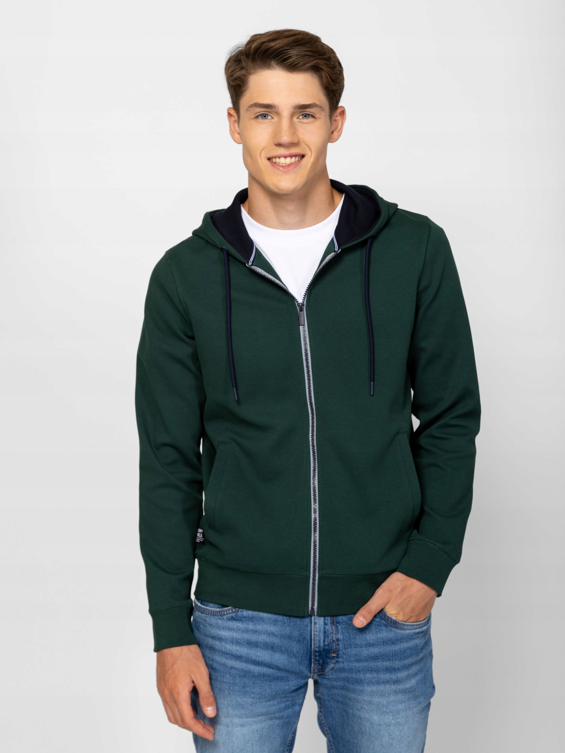 Heavy Tools Pánská Mikina S Kapucí Rozepínací Salario Green Zelená M