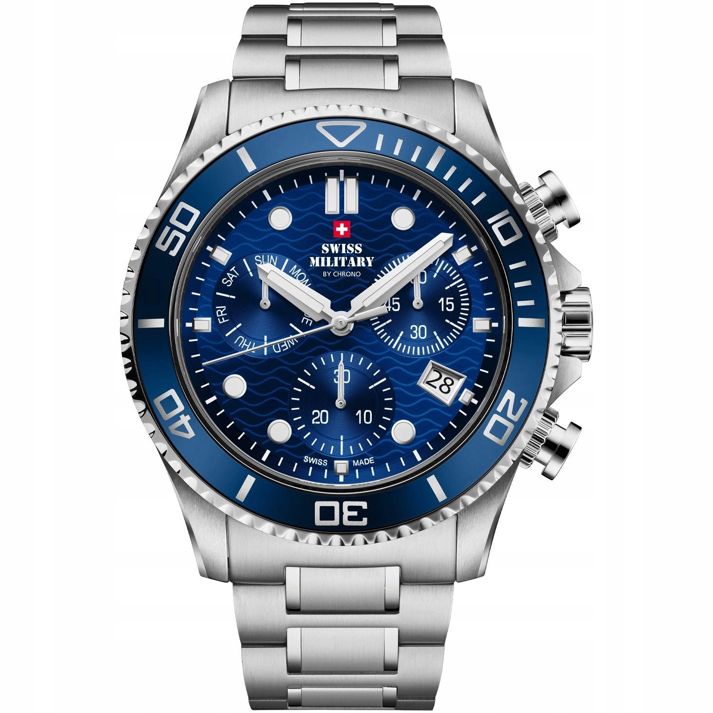 Pánské Hodinky Swiss Military by Chrono SM34101.02 stříbrné
