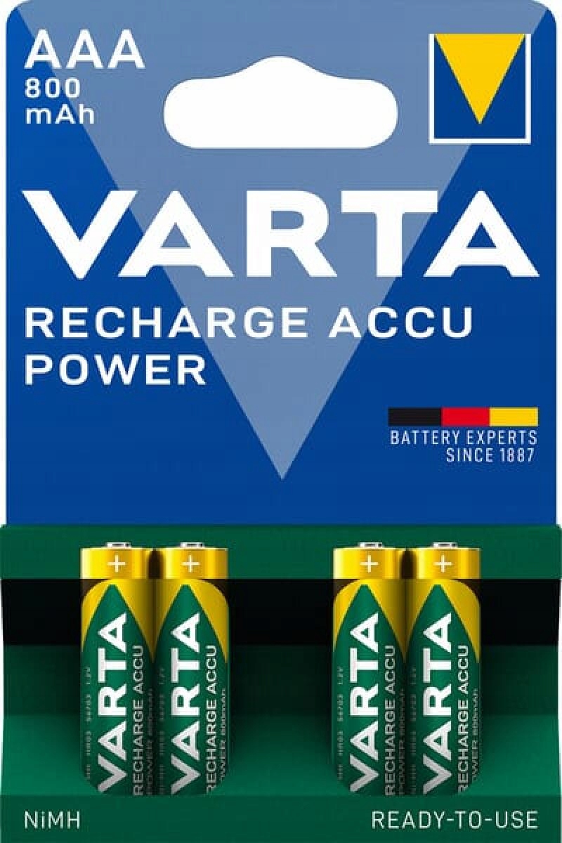 Varta Akumulator Aaa HR03 1.2V 800mAh 4szt NiMH wielokrotnego 4 sztuki
