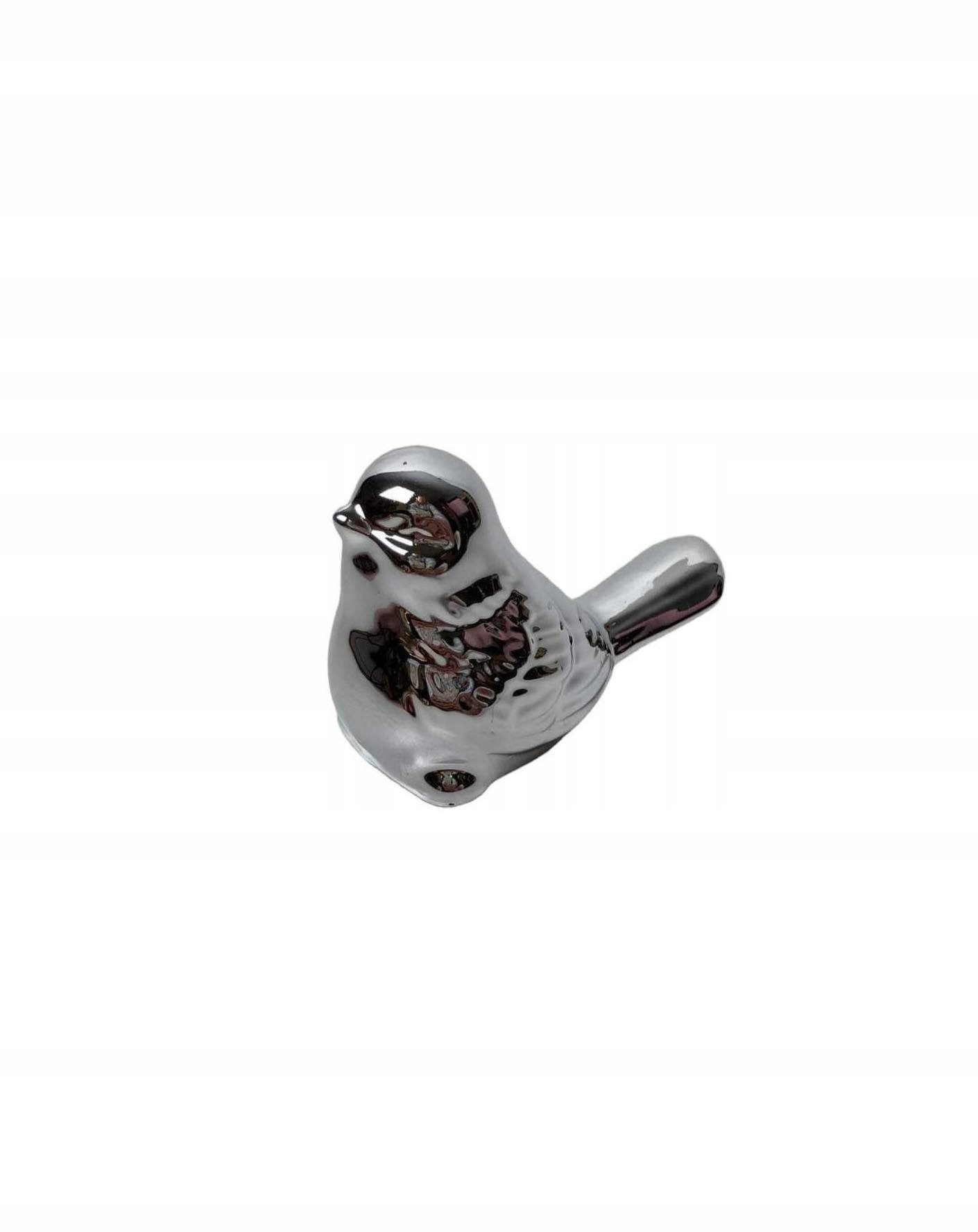 

Srebrne Ptaszki Ptaki Ceramiczne Glamour Ozdoba De