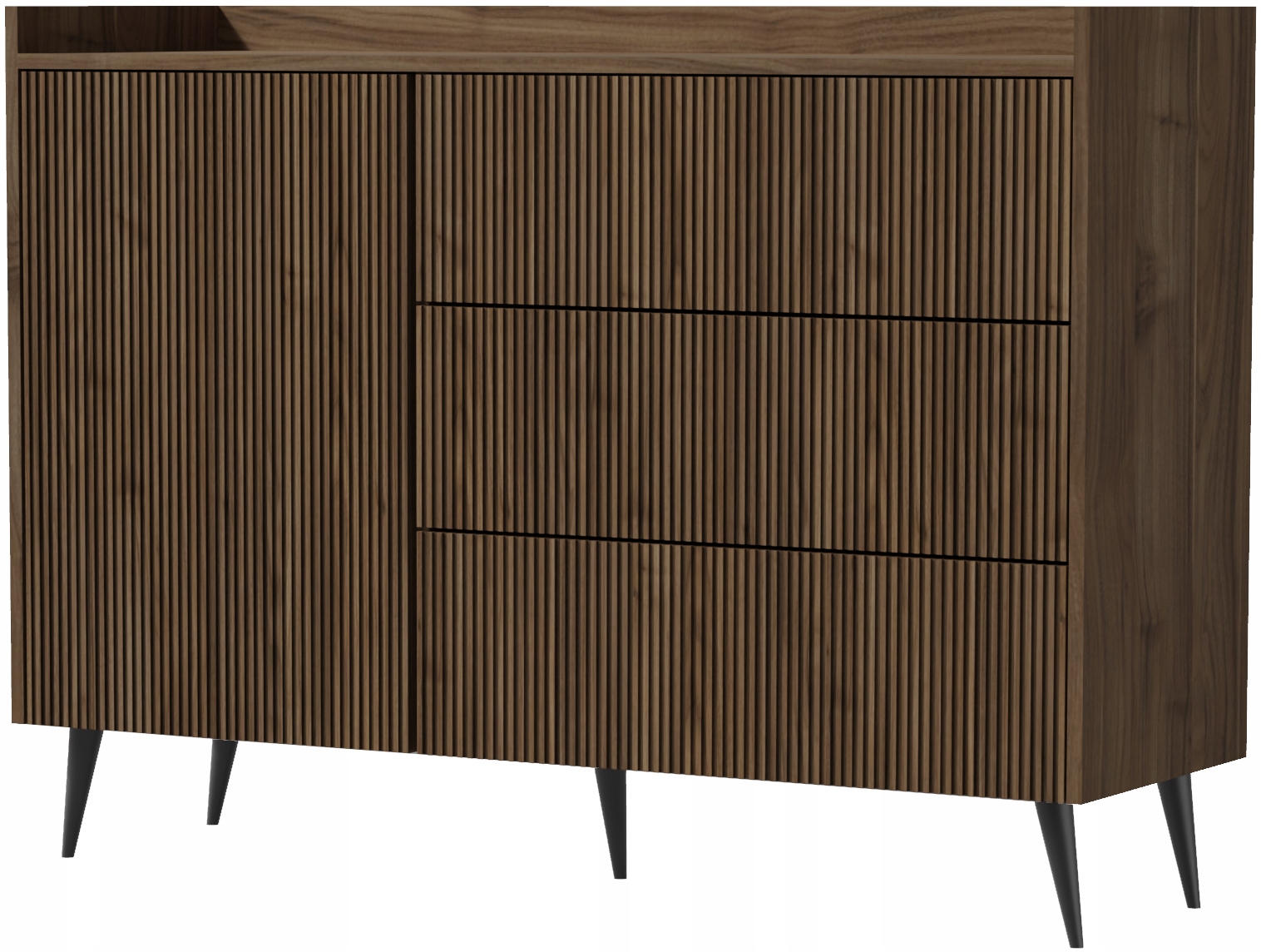 Komoda ADEMO 4 126cm, Meble pokojowe Orzech