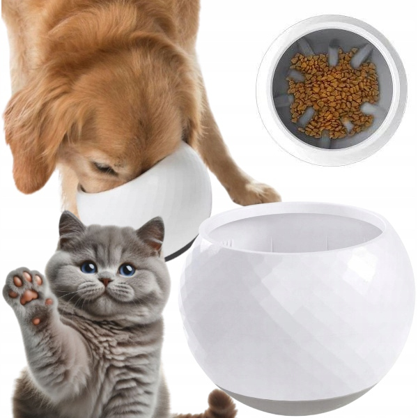 Levně Miska Zpomalující jídlo pro psa kočku protiskluzová Els Pet 1 l