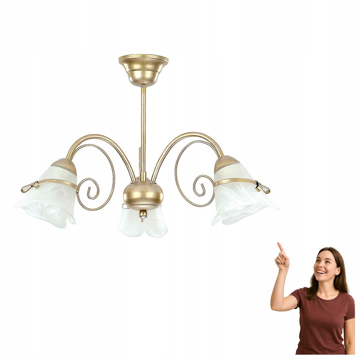 Trojramenný luster Kokarda 72 Luminex